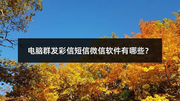 電腦群發(fā)彩信短信微信軟件有哪些?