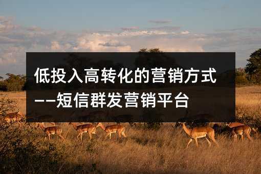 低投入高轉(zhuǎn)化的營銷方式——短信群發(fā)營銷平臺