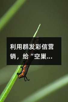 利用群發(fā)彩信營(yíng)銷,給“空巢青年”不一樣的感覺(jué)