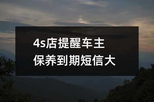 4s܇(ch)B(yng)ڶŴȫ