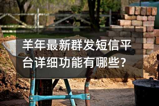 羊年最新群發(fā)短信平臺詳細(xì)功能有哪些?