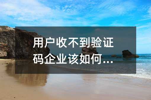 用戶收不到驗(yàn)證碼企業(yè)該如何核實(shí)