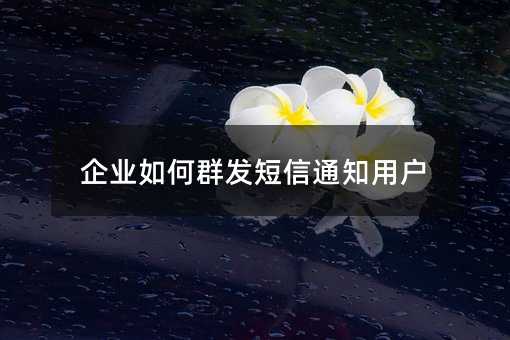 企業(yè)如何群發(fā)短信通知用戶