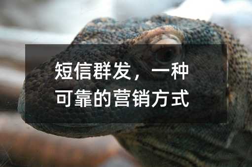 短信群發(fā),一種可靠的營(yíng)銷方式