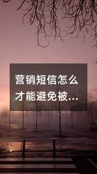 營銷短信怎么才能避免被當做垃圾短信