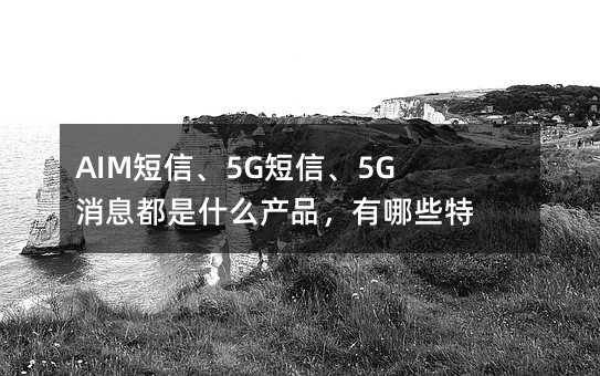 AIM短信、5G短信、5G消息都是什么產品,有哪些特點?